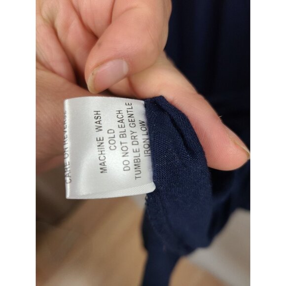 The Vanity Room Womens Dress Size 2X Navy Knot Front Hi-Low Sleeveless Jersey - Picture 9 of 9